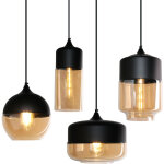 4 pcs suspension sphre verre style vintage lustre suspension abat - jour verre avec douille e27 ampoules ...