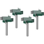 4 pi�ces 6mm tige spoilboard fraises de surface de fraisage jeu d'embouts 4 plaques d'aile fraises aplatissant ...