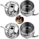 4 pi�ces bo�tier de canette machine � coudre, bo�tiers de canette en acier inoxydable pour machines � ...