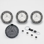 4 pi�ces cache moyeux - compatible with mercedes benz - 75mm - cache de roue centrale - abs - accessoires ...