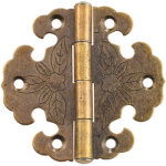 4 pi�ces de charni�res d'armoire vintage, bo�te � tr�sors en perles de porte d'armoire en laiton, accessoires ...