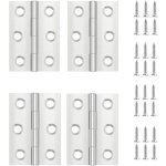 4 pi�ces charniere porte, charniere inox, charni�re invisible, charni�re plate, porte placard / petites ...