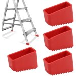 [jamais utilis�]4 pi�ces couvre - pieds d'�chelle en caoutchouc, embout escabeau 50x20mm, pied escabeau, ...