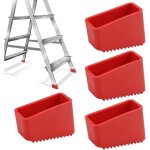 4 pi�ces couvre - pieds d'�chelle en caoutchouc, embout escabeau 50x20mm, pied escabeau, pieds d'�chelle ...