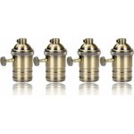 4 pi�ces edison douille vintage e27 adaptateur de lampe avec interrupteur r�tro vintage lustre sans fil ...