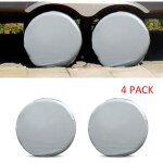 4 pi�ces housses de pneus, housse protection anti uv pour roue secours, imperm�able couvre pneus de voiture ...