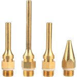 4 pi�ces kit de buse de pistolet � colle en cuivre interchangeables de diam�tre de filetage 10, 8mm convient ...