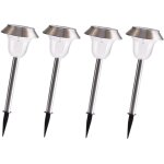 4 pi�ces lumi�res solaires de paysage lumi�re d'all�e d�cor de jardin lumi�re de prise de terre lumi�re ...