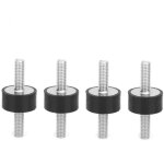 4 pi�ces m6 supports en caoutchouc m�le, isolateur de vibrations silent bloc m6 anti vibration silentblock ...