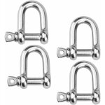 4 pi�ces manille inox acier, manille d'anneau de d de cha�ne, manilles de levage pour treuils le gr�ement ...