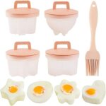 4 pi�ces oeufs poch�s chaudi�re � oeufs, sans bpa, chaudi�re � oeufs, coquetier, pocheuse � oeufs avec ...