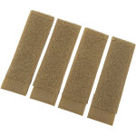 4 pi�ces patch nylon attaches molle pour gilet d'entra�nement chasse tir jeux tactiques kaki