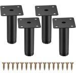 4 pi�ces pieds de meuble, 8 cm / 3, 15 pouces pieds de meubles r�glables, pieds de support en fixation ...