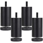 4 pi�ces pieds de meubles reglables pieds de meubles en alliage d'aluminium meubles jambes ronde m�tal ...