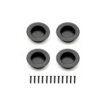 4 pices poigne de porte coulissante poigne encastrable ronde pour tiroirs armoires - noir?(aucune ...
