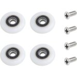 4 pi�ces rouleau de porte de douche, rouleau roulette roue pour porte de douche roulettes coulissantes ...