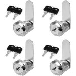 4 pi�ces serrure de meuble � cylindre, serrure boite aux lettres, serrure de tiroir 30mm, serrure � came, ...