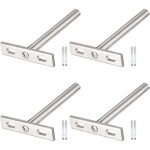4 pi�ces supports �tag�res flottante invisibles fixation cach�e forme de t support d'�tag�re mural pour ...