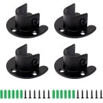 4 pi�ces supports de tringle � bride en forme de u 25mm support de tringle en acier inoxydable avec vis ...