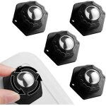 4 roulettes pour meubles, charge lourde 200 kg, adh�sives et vis, plateau octogonal, 360� rotatives, ...