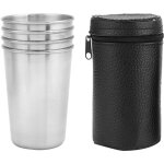 4 tasses en acier inoxydable pliables pour randonn�e et camping (lot de 4)