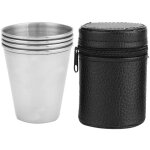 4 tasses en acier inoxydable pliables pour randonn�e et camping (lot de 4)