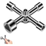4 voies 5 cl�s triangle 7 - 18mm, cl� universelle carr�e pour �lectrique gaz eau compteur armoire coffret ...