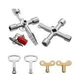 4 voies cl� multifonction 6 pi�ces, cl� triangle cl� de interrupteur de robinet cl� en croix universelle ...