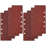 40 pcs papier de verre, 93 x 185mm feuilles abrasives pour ponceuse vibrante 8 trous assorted p40, p60, ...