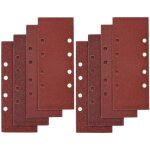 40 pcs papier de verre, 93 x 185mm feuilles abrasives pour ponceuse vibrante 8 trous assorted p40, p60, ...