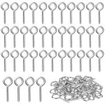 40 pi�ces m3 piton � visser en acier inoxydable 304 vis mouton oeil rond auto taraudeuse vis � anneau ...