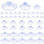40 ventouses adh�sives transparentes pour surfaces lisses, fixation sans crochet pour salle de bain, ...