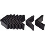 40 x 40 mm noir sourcing map 8pcs casquette pieds chaise angle fer forme l patin meuble table embout ...