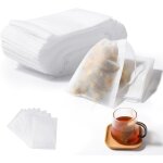 400 filtre � th� papier jetable, sachet the a remplir jetable avec cordon de serrage, 7 x 9 cm sachet ...