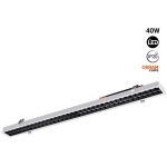 Linéaire led encastrable 40w ugr18 puces osram - blanc chaud - blanc Linéaire led encastrable 40w ugr18 puces osram - blanc chaud - blanc
