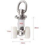 40x rouleaux de rail planeur de voie de rideau plastique twin � roulettes en alliage d'aluminium