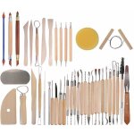 42 - piece clay tools set, clay sculpting tool brushes with rubber tips, ceramic carving tool kit for ...
