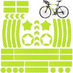 42 pi�ces sticker reflechissant casque velo, bande , autocollants r�fl�chissants pour v�los, casques