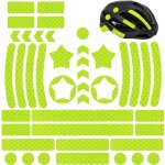 42pcs autocollants r�fl�chissants, autocollants r�fl�chissants pour v�lo adh�sif avertissement bande ...