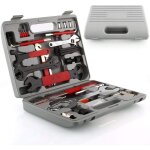44 pi�ces trousse d'outils de r�paration de v�los avec bo�te en plastique outil de r�paration
