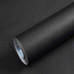 45�300cm papier adhesif pour meuble matte noir papier peint autocollant film vinyle imperm�able cuisine ...
