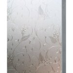 45x200cm)film fen�tre anti regard film de vitre grav� floral film depoli pour vitrage intimit� film occultant ...