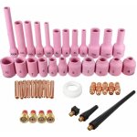 46 pieces / ensemble tig gaz lentille collet corps buse d'alumine kit assorti pour sr wp - 9 wp - 20 ...