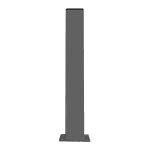 4m ? potelet en acier galvanis� 1900 mm ? section 150 x 50 mm ? platine 300 x 200 mm ? couleur gris 7016 ...