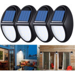 4pack 10 led marches solaires lumi�re ext�rieure lampe solaire capteur intelligent �tanche applique murale, ...