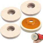 4pcs diam�tre 125mm disque de polissage meuleuse, polissage meuleuse d'angle bore dia 22mm, feutre de ...