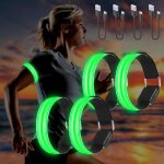 Jamais utilis�] 4pcs brassard lumineux led rechargeable usb, brassard reflechissant led running, bande ...