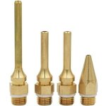 4pcs buses de pistolet thermofusible, buse en cuivre de pistolet � colle, buses longue de remplacement ...