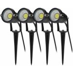 4pcs �clairage ext�rieur � piquer cob 5w 220v ip65 �tanche orientable projecteur spot led lampe de jardin ...