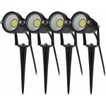 4pcs �clairage ext�rieur � piquer cob 5w 220v ip65 �tanche orientable projecteur spot led lampe de jardin ...